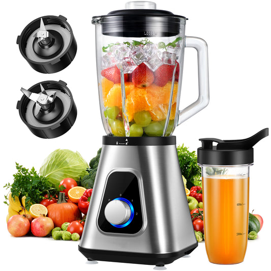 Smoothie Blender , 1500ML,  22 OZ , Sticla + Inox,  1200W - Gdor