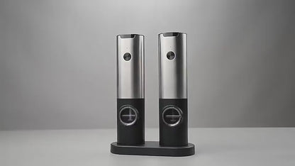 Râșniță Electrică Sare & Piper – Reîncărcabilă, Reglaj Granulație, LED