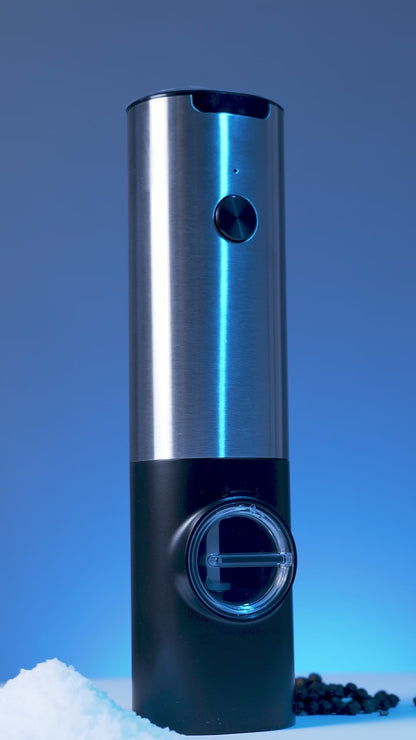 Râșniță Electrică Sare & Piper – Reîncărcabilă, Reglaj Granulație, LED